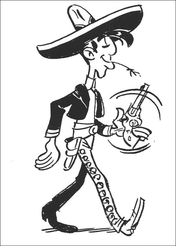 Plansa de colorat cu Lucky Luke 33 27